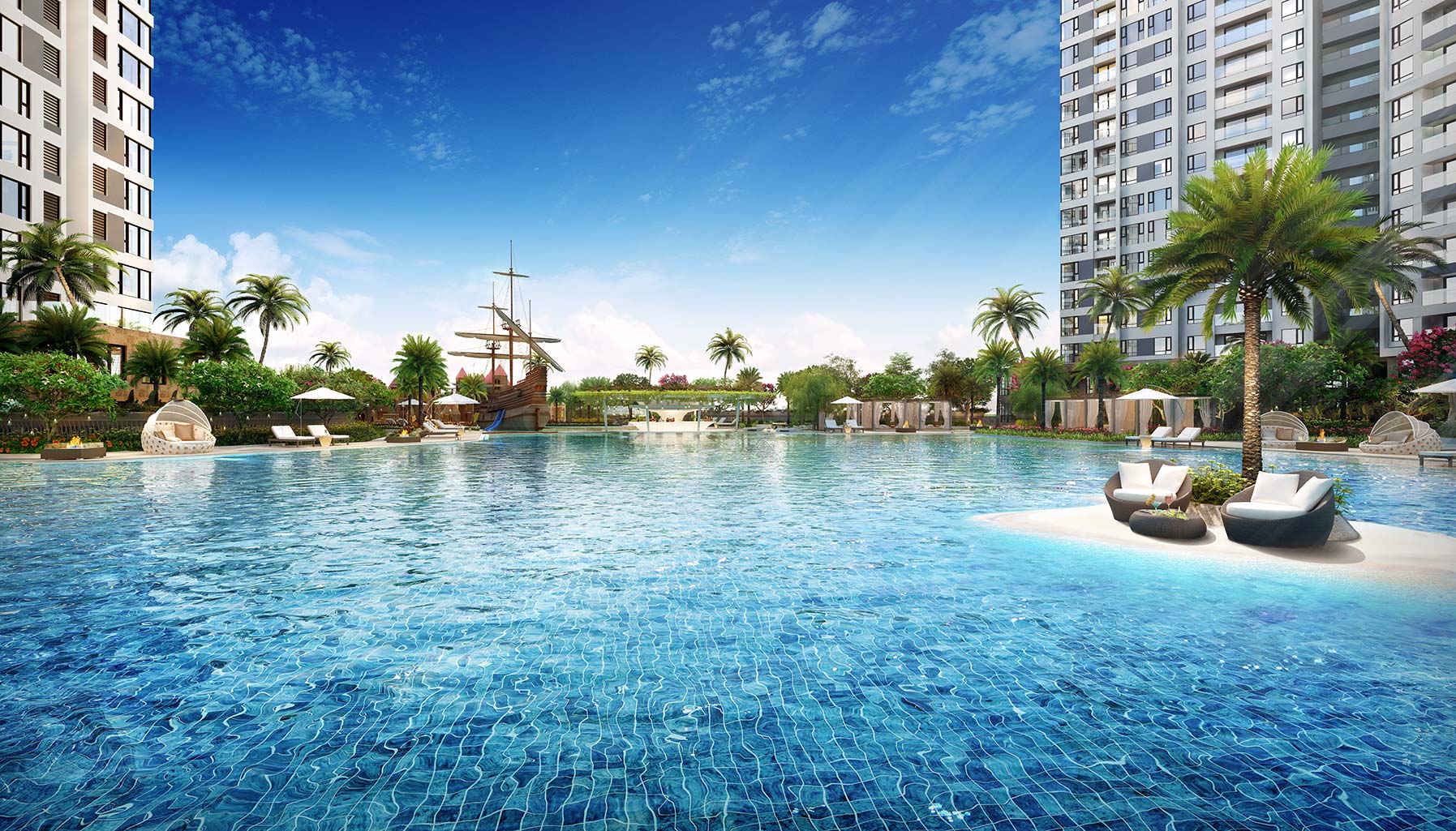 Diamond island in Vietnam