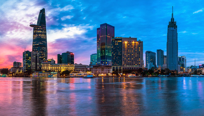 Ho Chi Minh skyline at night