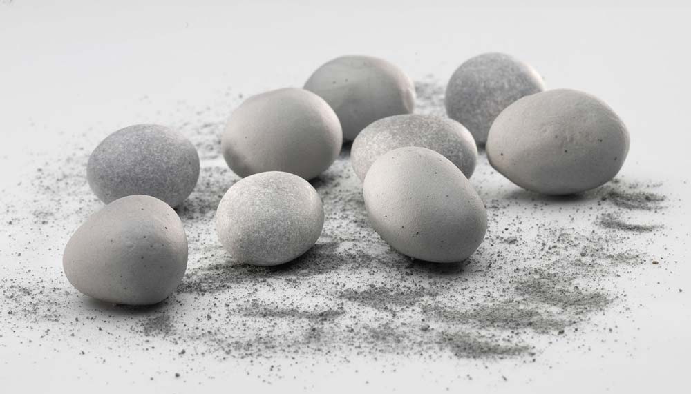 Edible stones in Mugaritz restaurant, San Sebastian