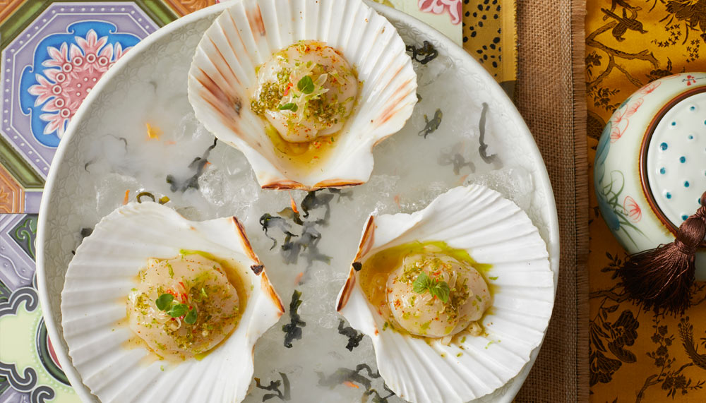 Hokkaido scallop & oyster ceviche, Ce La Vi