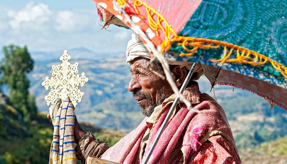 Orthodox priest in Axum, Ethiopia