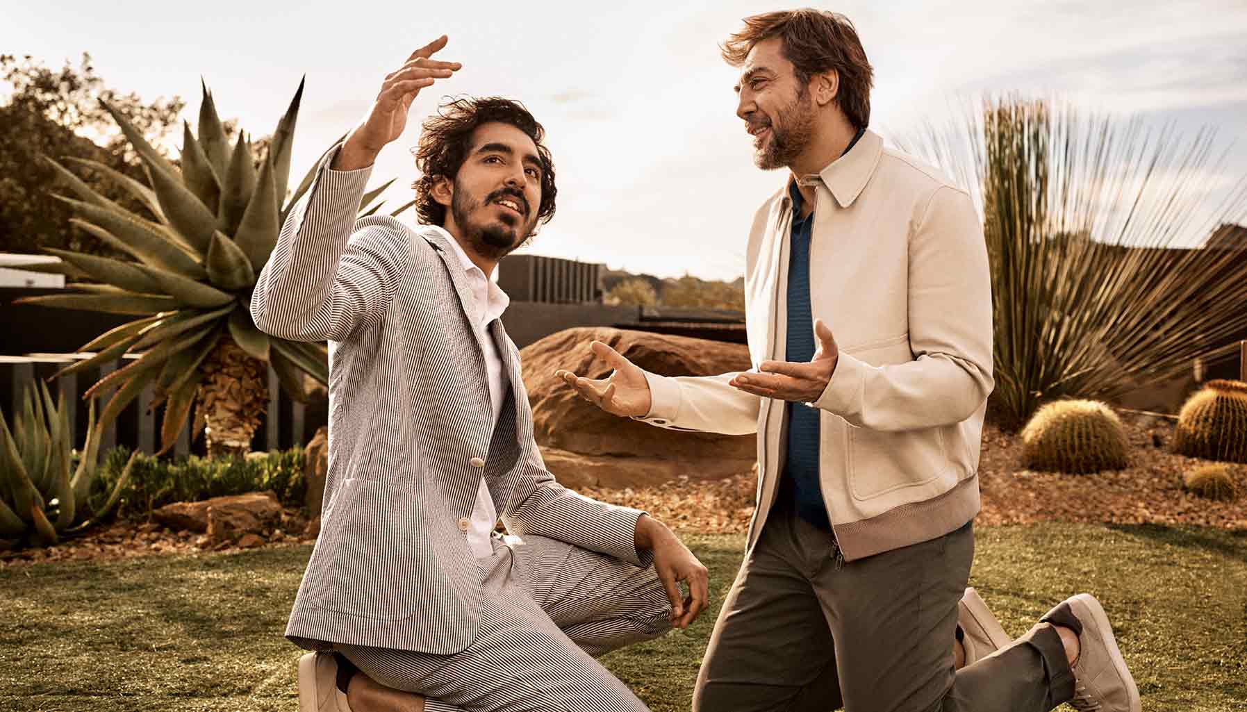 Dev Patel, Javier Bardem, Ermenegildo Zegna