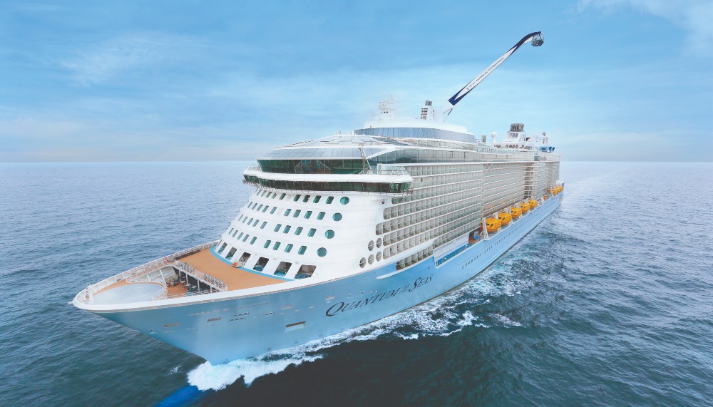 Quantum of the Seas luxury cruise, aerial picture