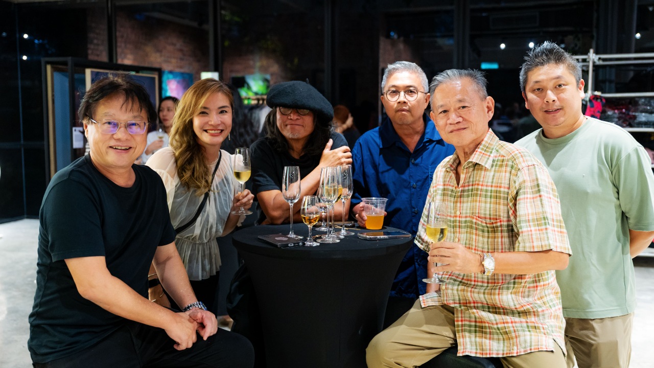 Prominent personalities of Malaysia’s arts community in attendance with Michelle Yap (second from left).