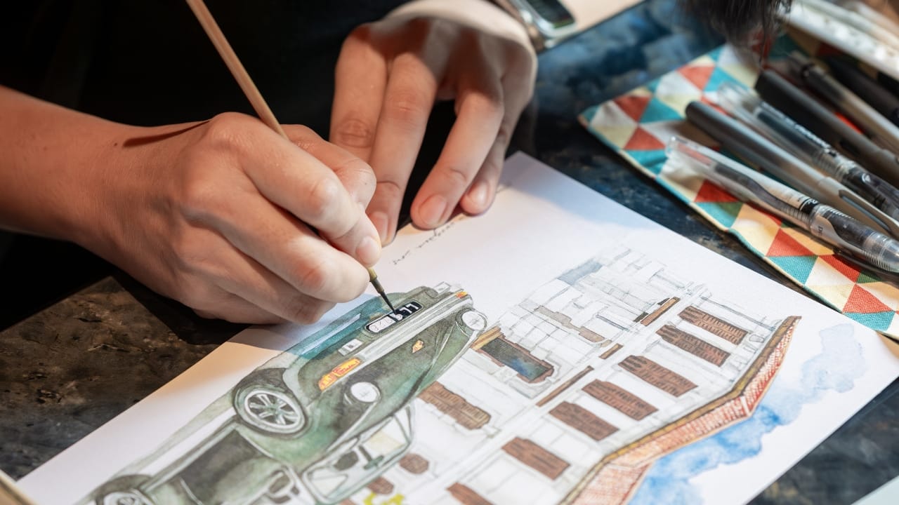 Watercolours by Vanessa Ho presented to the guests as a special memento.