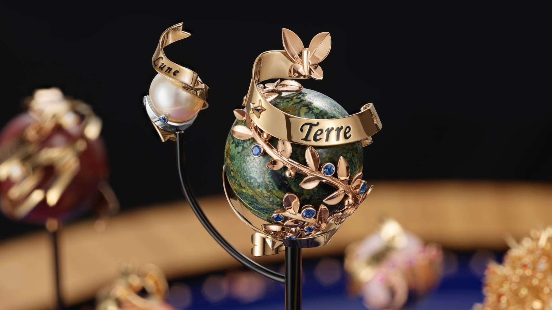 Extreme close up of the intricate details in the Planetarium.